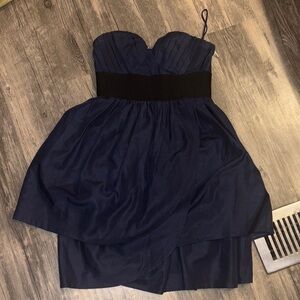 Adam Lippes Midnight Blue Strapless Dress size 0 - made in NYC Y2K - 2010s